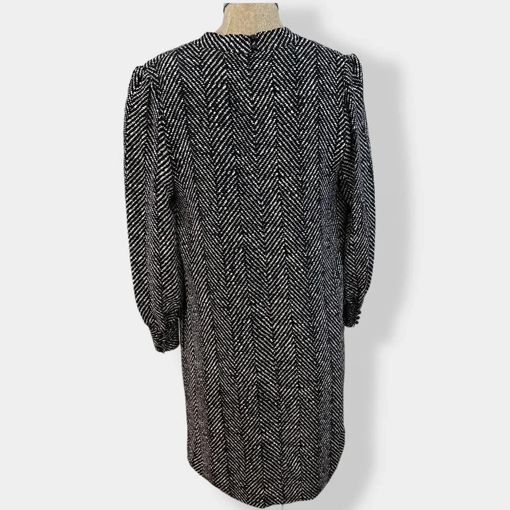 Kate Spade Reade Silk Herringbone‎ Dress M